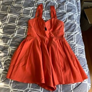 Material Girl Orange Romper